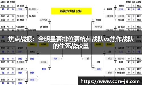 焦点战报：全明星赛排位赛杭州战队vs焦作战队的生死战较量